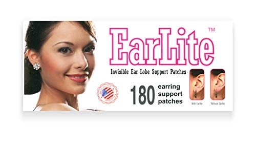 Original EarLite USA "Invisible Ear Lobe Support Waterproof Medical Patches"