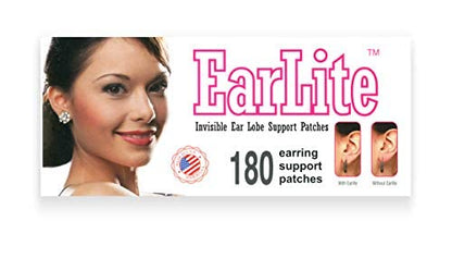 Original EarLite USA "Invisible Ear Lobe Support Waterproof Medical Patches"
