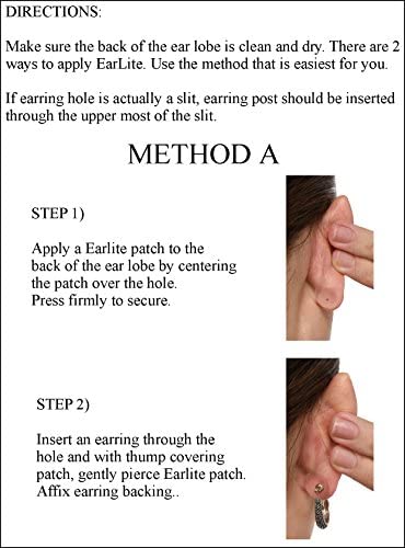 Original EarLite USA "Invisible Ear Lobe Support Waterproof Medical Patches"