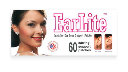 Original EarLite USA "Invisible Ear Lobe Support Waterproof Medical Patches"