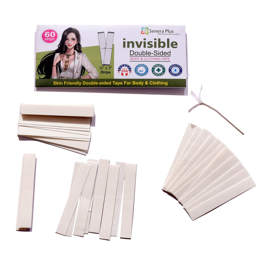 Invisible Double Sided Tape for Fashion, Clothing and Body (60 Strip)