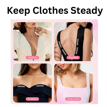 Invisible Double Sided Tape for Fashion, Clothing and Body (60 Strip)